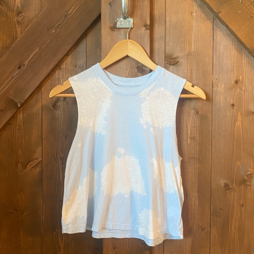 Spiritual Gangster blue and white tank-top